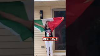 No le GUSTA la BANDERA de MÉXICO a su vecina gringa 🇲🇽 mexico bandera shorts [upl. by Llenahs52]