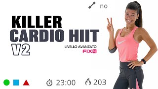 🥵 Killer Cardio HIIT V2 Esercizi Brucia Grassi Con Salti [upl. by Aihsela]