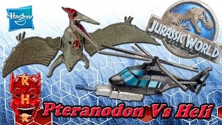 Jurassic World Toys  Pteranodon vs Helicopter Review [upl. by Annairb]