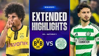 Borussia Dortmund vs Celtic Extended Highlights  UCL League Phase MD 2  CBS Sports Golazo [upl. by Enelrak]