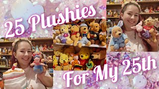 25 Winnie The Pooh Plush For My 25th Birthday  Disney Plush Collection [upl. by Elvina]