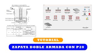 👷‍♀️TUTORIAL CALCULANDO ZAPATA DOBLE ARMADA CON P20👷‍♀️ [upl. by Mines98]