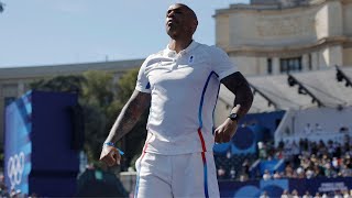 🕺 Thierry Henry had an absolute blast celebrating 🎉 France’s secondplace 🥈 at the Olympic Games 🇫🇷 [upl. by Amoritta]