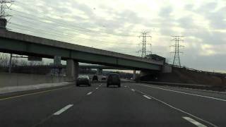 New York State Thruway Interstate 87287 Exits 15A to 14A southbound [upl. by Eidoc]