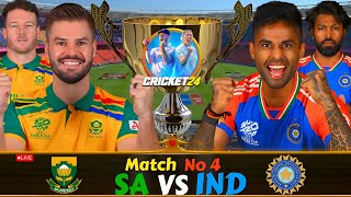 🔴 RSA vs IND 4th T20 Match  Cricket 24 Gameplay indvsrsa [upl. by Theodor648]