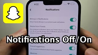 Snapchat How to Turn Off Notifications  All or Certain Types [upl. by Notniuqal205]