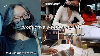 STUDY VLOG  productive week in my life studying for midterms amp pulling allnighters 🧃 [upl. by Hendry]