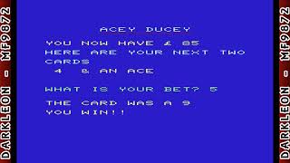 Acey Ducey   1982  VIC20  Gameplay [upl. by Pry]