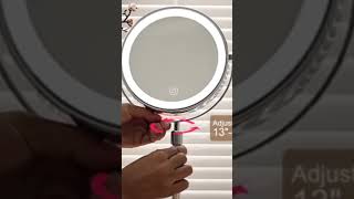 Perfect Makeup Every Time 🔥 10X Lighted Mirror with Adjustable Brightness [upl. by Rahsab]