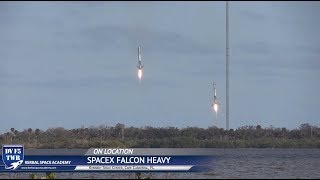 Falcon Heavy Landing  4 Miles  Double Sonic Booms [upl. by Roselle]