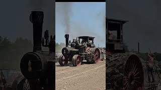 Case 110 Steam Engine Tractor Plowing 🚜 Pinckneyville Illinois Tractor Show tractor shorts [upl. by Britt]