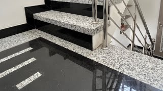 एक ही घर मे मार्बल ओर ग्रेनाइट की flooring की डिजाइन । Flooring stairs bathroom kitchen design [upl. by Nitsreik]