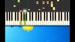 Connie Francis lipstick on your collar Piano tutorial by Synthesia [upl. by Ahsinak]