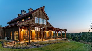 Panoramic Views Retreat A Barn Built For Entertaining  Timberlyne Tour [upl. by Oznofla]