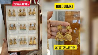 Gold Jumki latest design 2024  22karat 916 KDM hallmarked  Jagdish jewellers ramnagar [upl. by Orenid]