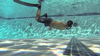 Black Tech Ice Fiberglass Freediving Fins Pool Review [upl. by Suirtimid]