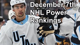 NHL Power Rankings December 7th 2024 Edition [upl. by Luebke]