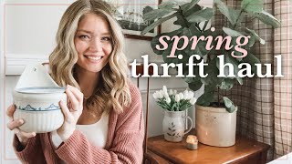 Beautiful  Affordable Spring Cottage Thrift Haul 2024 [upl. by Laenaj]