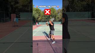 Pushing vs Knifing The Backhand Slice 🎾 shorts [upl. by Faux504]