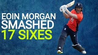 Eoin Morgan Hits 17 Sixes against Afghanistan cricket trending match [upl. by Orit]