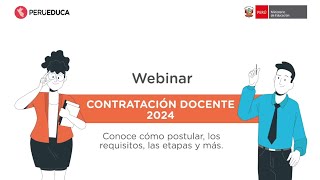 Contrato Docente 2024  WEBINAR [upl. by Annor]