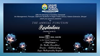 Resplendence  Juniors Annual Function  2023  Sagar Public School Katara Extension Bhopal [upl. by Aramenta161]