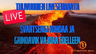 Liveseuranta  Svartsengi kohoaa ja Grindavik vajoaa edelleen [upl. by Mokas]