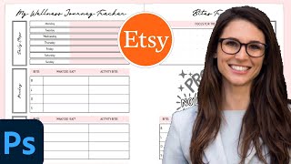 ➡️ How To Make a Digital Planner in Photoshop To Sell on Etsy Step by Step [upl. by Aihsyt]