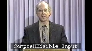 cc COMPREHENSIBLE INPUT  Stephen Krashen [upl. by Nanoc]