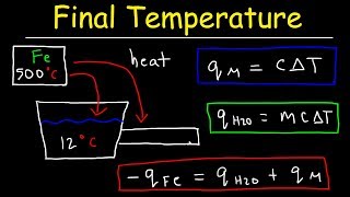 Final Temperature Calorimetry Practice Problems  Chemistry [upl. by Kenzi]