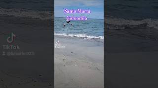 Colombia 🇨🇴 Santa Marta Gaira Playa Salguero2024🌴😎💙💜💚 [upl. by Ahsenek]