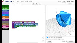 Spin the Cube Using BlocksCAD  Openscad [upl. by Hadias742]