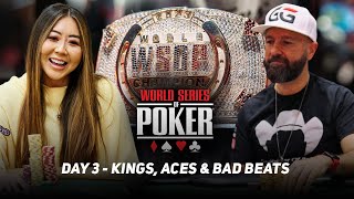 WSOP Main Event Day 3  HIGHLIGHTS amp CRAZY HANDS with Daniel Negreanu amp Maria Ho [upl. by Refannej124]