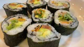 How to make simple Sushi 🍣 at home [upl. by Adabel]