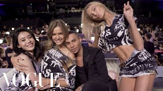 Victoria’s Secret Angels Get a Backstage Punk Makeover  Vogue [upl. by Duvall93]