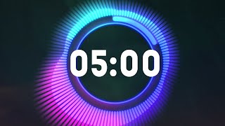 Get Pumped Countdown 5Minute Workout Timer with Music  Cool Audio Visual Effects [upl. by Pierson]