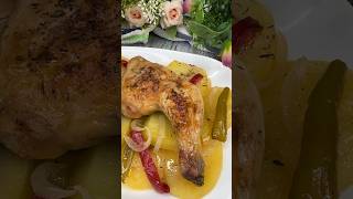 Pollo al Horno con Verduras fácil y rápido 😋👍 BRUTAL shorts reels [upl. by Aeli]