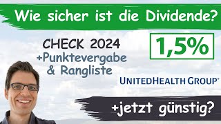 UnitedHealth Group Aktienanalyse 2024 Wie sicher ist die Dividende günstig bewertet [upl. by Bryon]