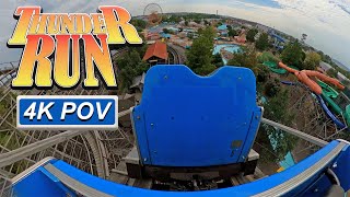 Thunder Run 4K Back Seat POV Kentucky Kingdom Lousiville KY [upl. by Far]