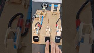 Car pedal Mechanism  dcmotor tech diy motor youtubeshorts [upl. by Ynalem]