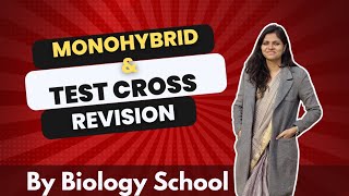 Monohybrid cross and Test cross  Monohybrid cross quick revision  Class 12th Biology revision [upl. by Toddy292]