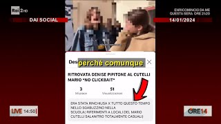 Denise Pipitone i video social e lo sdegno per quella goliardia ignobile  Ore 14 del 15012024 [upl. by Aicek]