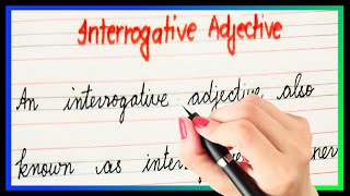 Definition of interrogative adjective  What is interrogative adjective  Example of interrogative [upl. by Carie610]