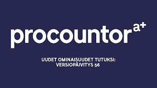 Procountorin uudet ominaisuudet tutuksi v 56 [upl. by Yrehc]