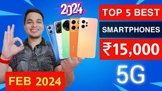 Top 5 Best 5G Phones Under 15000 in Feb 2024  Best Smartphone Under 15000 [upl. by Segroeg]