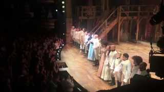 Hamilton Cast Takes First Broadway Bows [upl. by Adyahs]