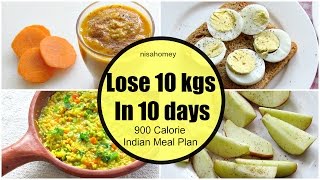 How To Lose Weight Fast 10 kgs in 10 Days  Full Day Indian DietMeal Plan For Weight Loss [upl. by Akcirret30]