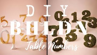 DIY BHLDN Table Numbers [upl. by Attelrac]