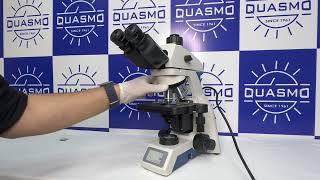 Quasmo ECO128 Research Biological Microscope Trinocular  Single Mould Body Microscope [upl. by Sawyer30]