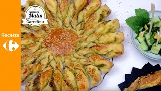 La tarte soleil au pesto pour un apéritif original [upl. by Eenattirb]